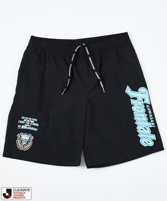 J.LEAGUE × FREAK'S STORE 別注 SUPPORTERS NYLON SHORTS 【川崎フロンターレ】 フリークスストア パンツ その他のパンツ ブラック グレー