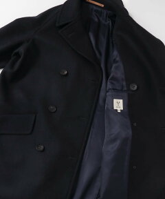 Scye Double Breasted Overcoat 1122-73466 UM27: Dark Navy Scye Double Breasted Overcoat 1122-73466 UM27: Dark Navy