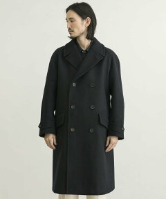 Scye Double Breasted Overcoat 1122-73466 UM27: Dark Navy Scye Double Breasted Overcoat 1122-73466 UM27: Dark Navy