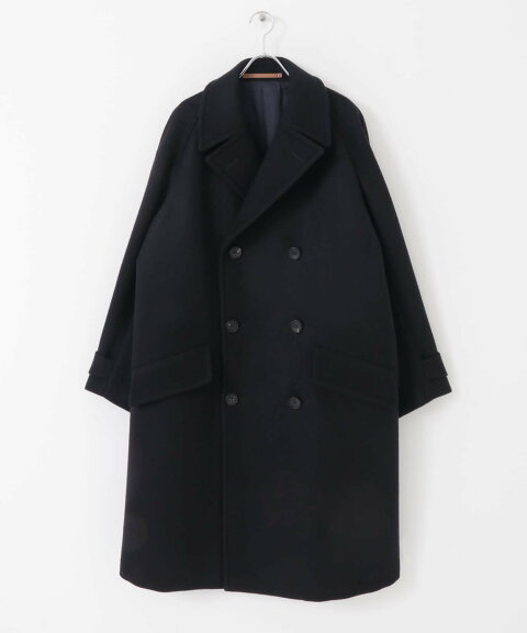 Scye Double Breasted Overcoat 1122-73466 UM27: Dark Navy Scye Double Breasted Overcoat 1122-73466 UM27: Dark Navy
