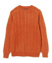 ビームス 【SALE／50%OFF】BEAMS MEN BEAMS PLUS / 5ゲージ シャギー ケーブルニット クルーネック ビームス アウトレット トップス ニット オレンジ ベージュ ブラック ブラウン カーキ ブルー ネイビー【送料無料】