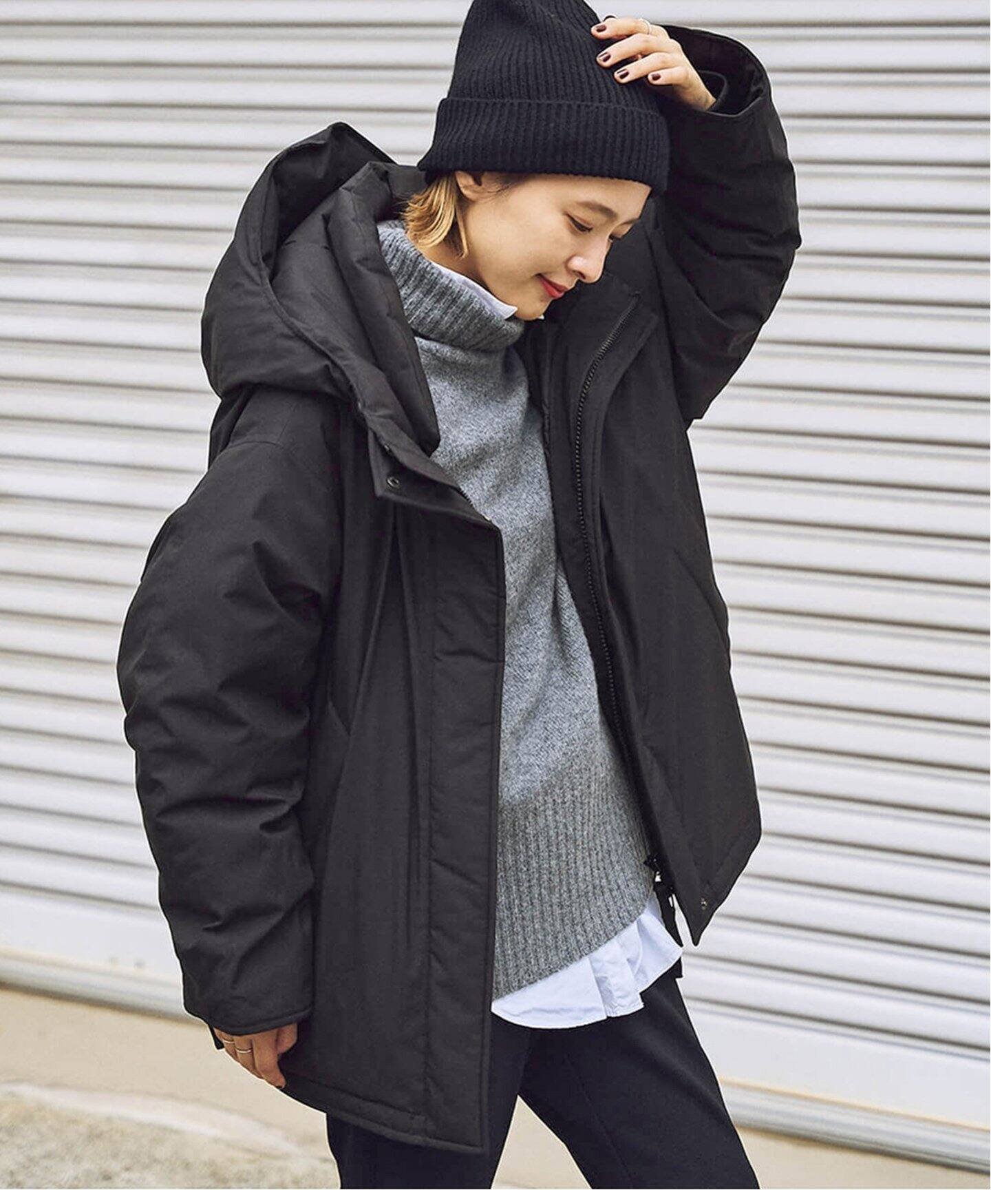 Spick & Span 《予約》撥水フーデッドダウンハーフコート スピックアンドスパン ジャケット・アウター ダウンジャケット・ダウンベスト ブラック ホワイト カーキ【送料無料】のサムネイル