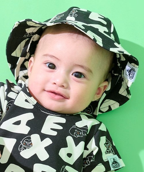 【SALE／50%OFF】XLARGE KIDS 総柄ファニーゴリラベビーハット ナルミヤオンライン マタニティウェア・ベビー用品 その他のベビーグッズ ブルー