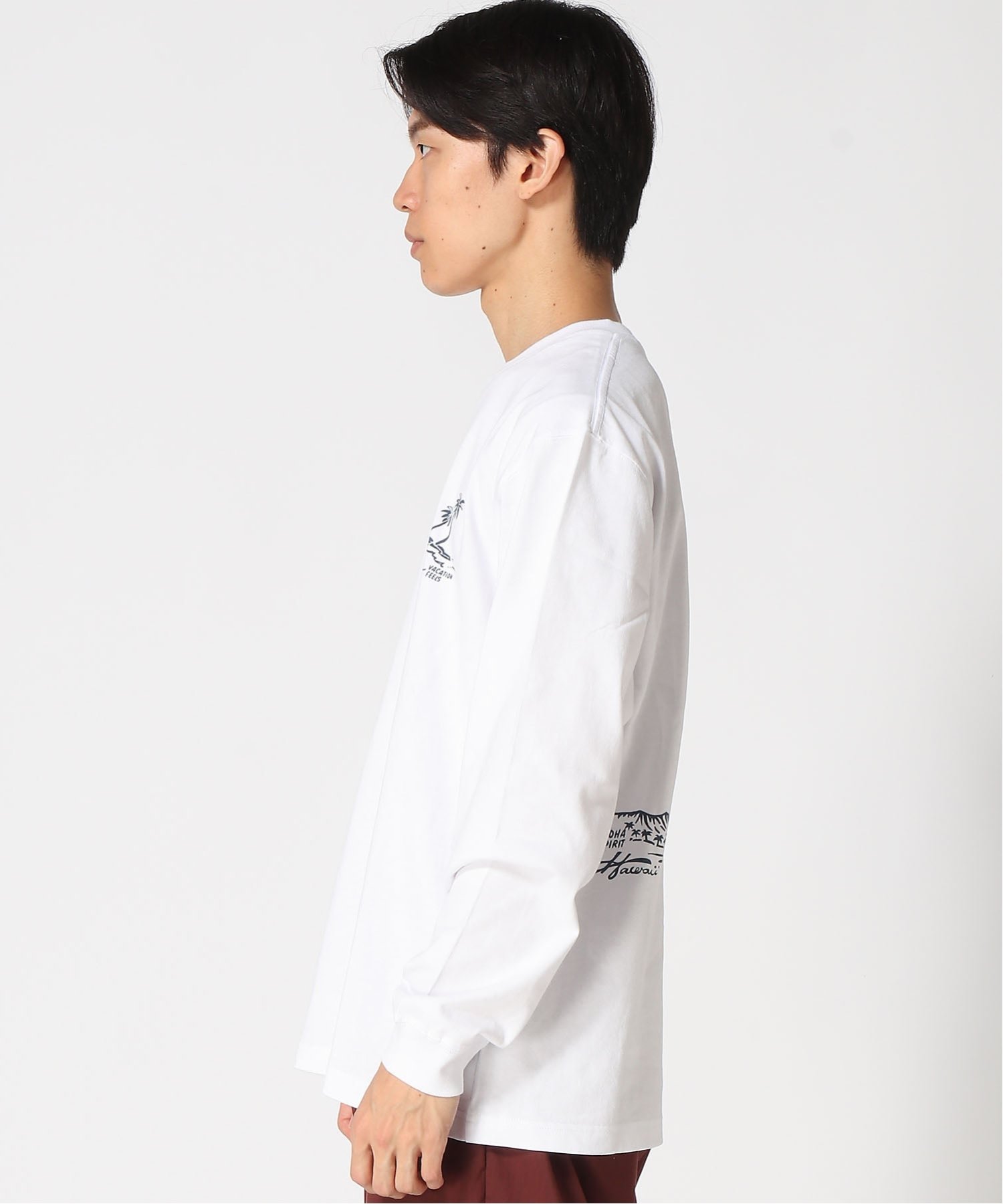 Hula Lani Hawaii Hula Lani Hawaii/(M)LS プリント TEE フララニハワイ トップス カットソー・Tシャツ ホワイト