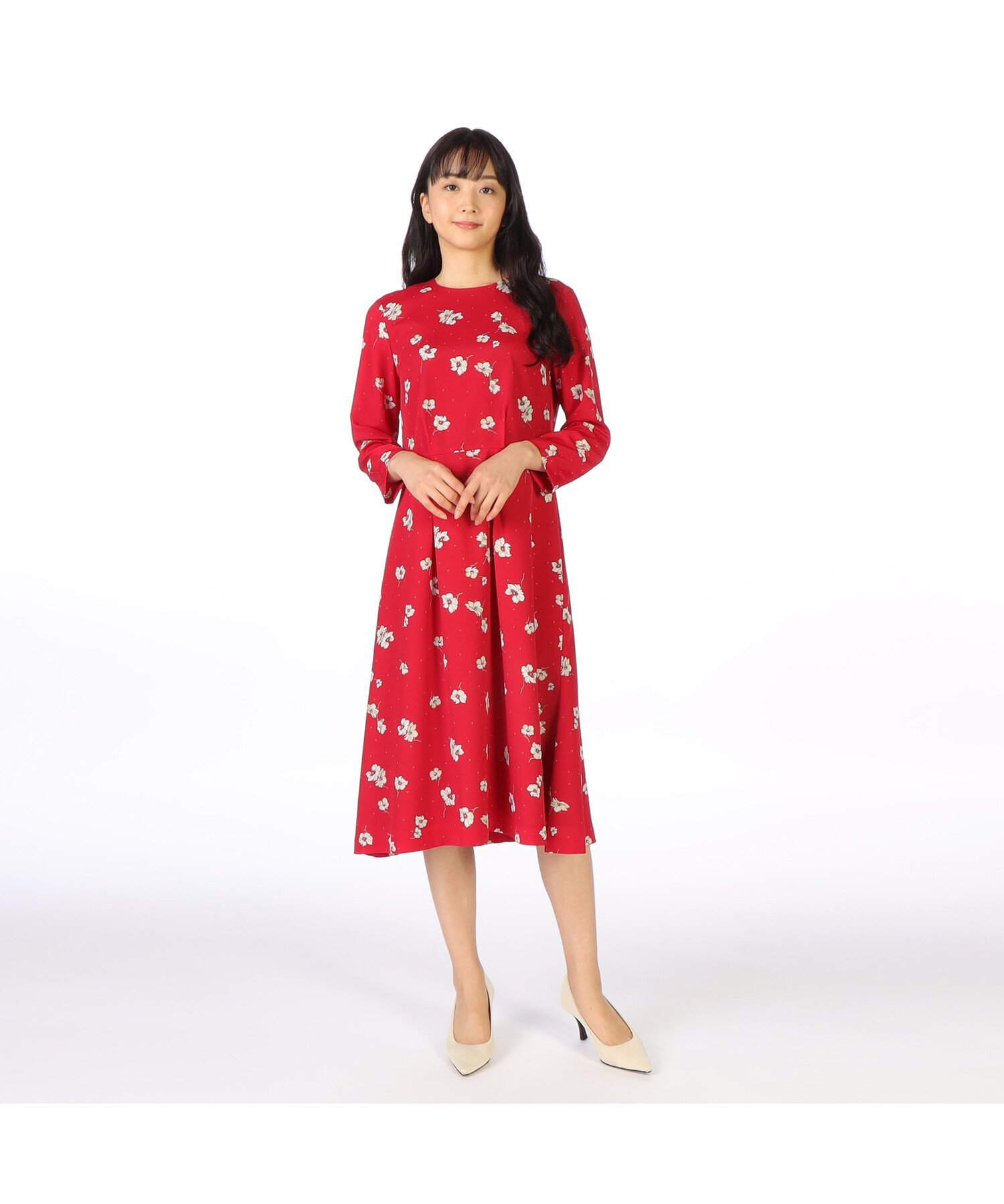 【SALE／85%OFF】KEITH Poshフラワーワンピース キース ワンピース・ドレス ドレス ネイビー レッド【送料無料】