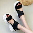 【SALE/30%OFF】miniministore 厚底 ニットサンダル レディース ミニミニストア シューズ・靴 サンダル ブラック ベージュ