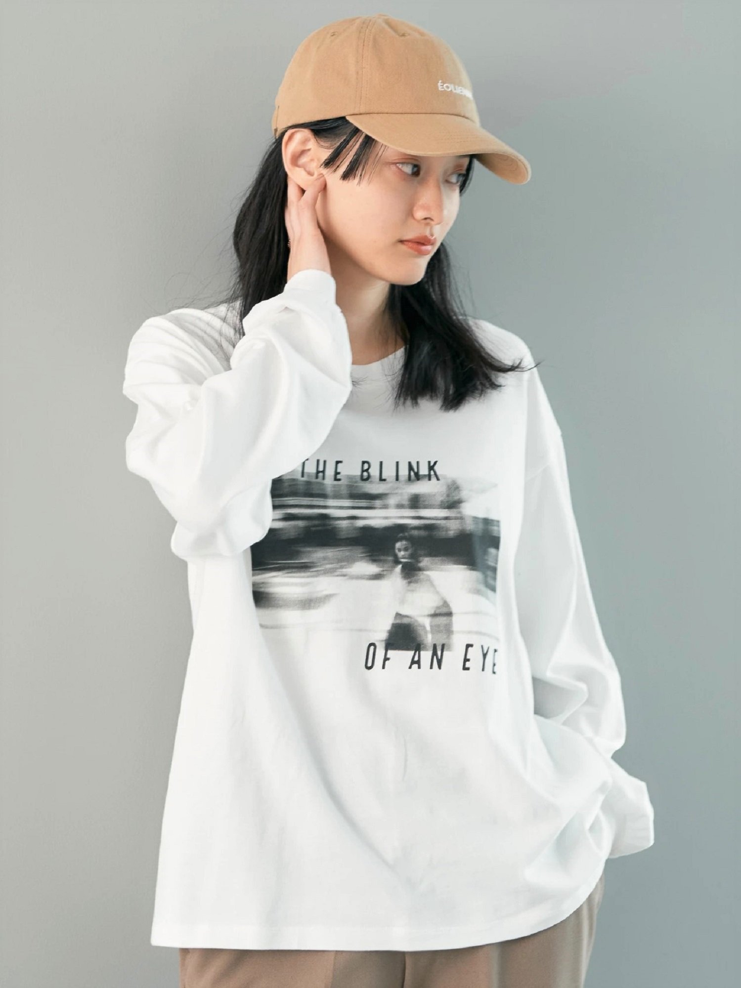 【SALE／19 OFF】AMERICAN HOLIC Stand still 転写カットプルオーバー/トップス/Tシャツ/ロンT/ロゴT/プリント/カジュアル/綿100 /インナー/レイヤード/春/24SS アメリカン ホリック トップス カットソー Tシャツ レッド