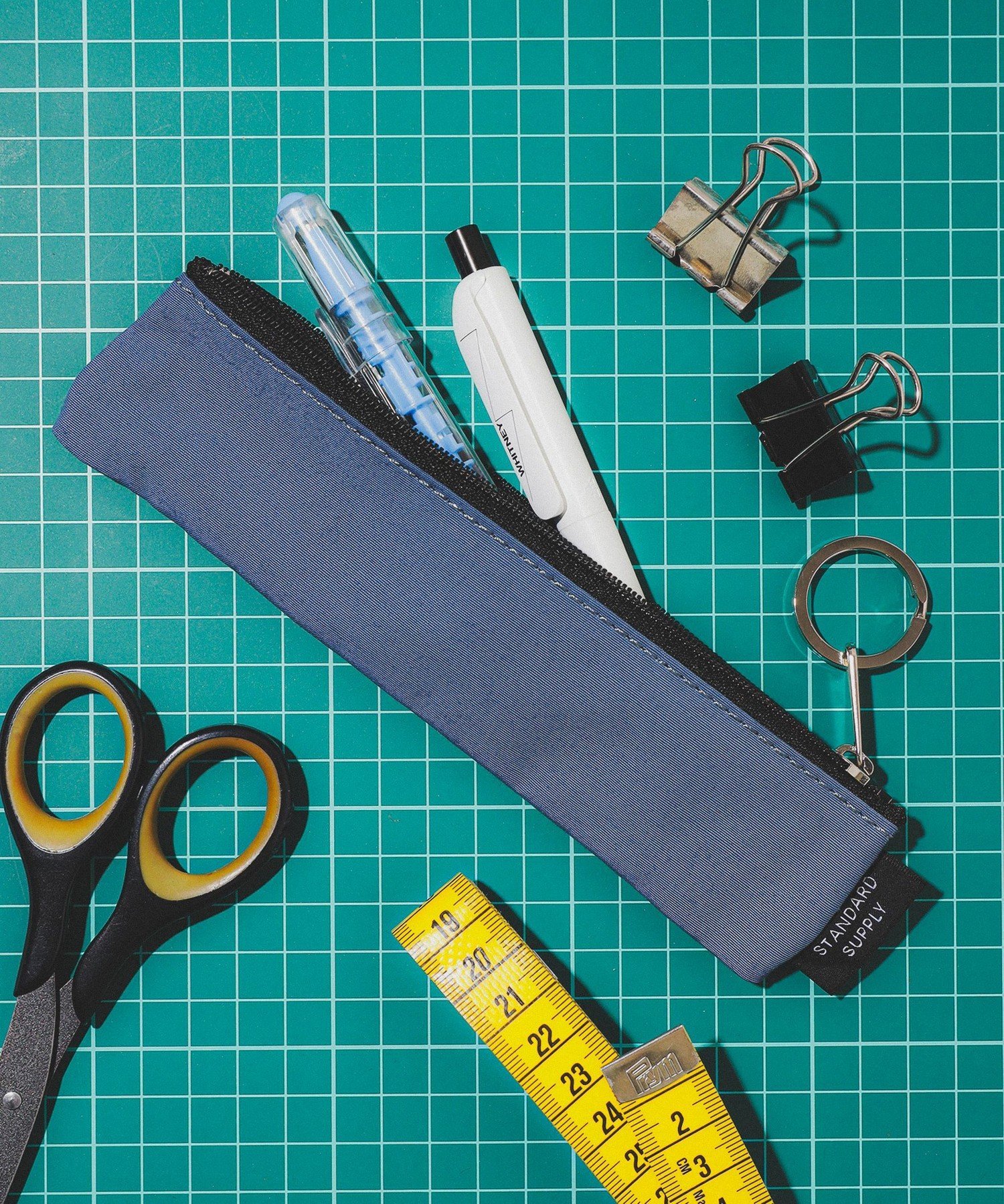 bPr BEAMS 【別注】STANDARD SUPPLY / ペン ポーチ ビームス メン 財布・ポーチ・ケース ポーチ ブラック オレンジ ピンク ブルー