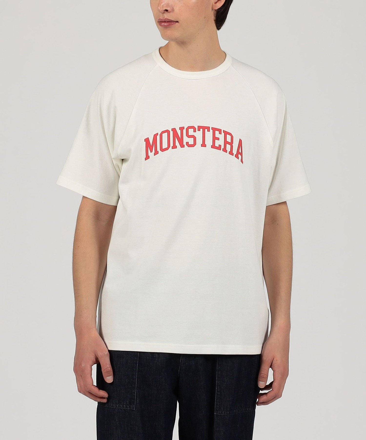 TOMORROWLAND HOME KEIMEN *TOMORROWLAND HOME MONSTERA Tシャツ トゥモローランド トップス カットソー・Tシャツ ホワイト カーキグリーン【送料無料】