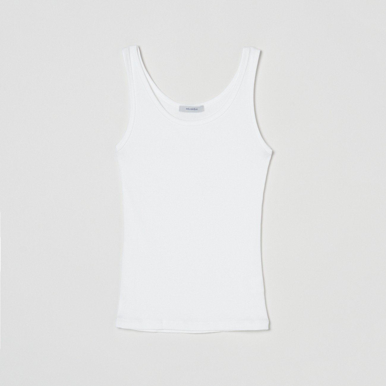 HELIOPOLE RIB TANK TOP エリオポール トップス カットソー・Tシャツ ブラック ベージュ ホワイト グレー