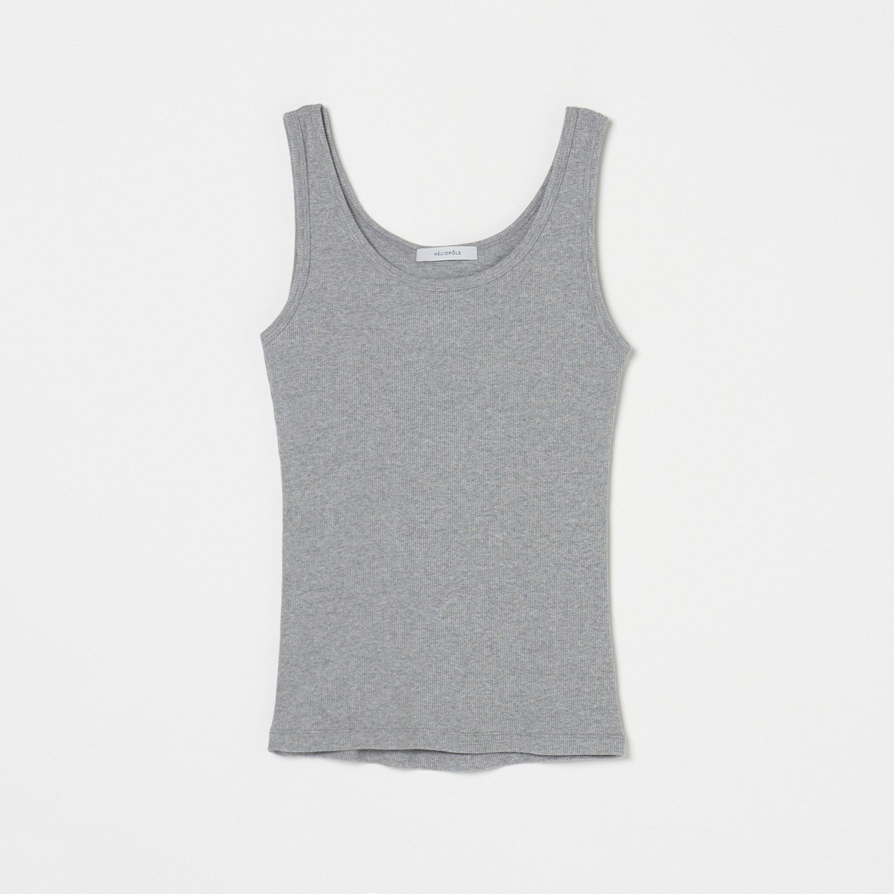 HELIOPOLE RIB TANK TOP エリオポール トップス カットソー・Tシャツ ブラック ベージュ ホワイト グレー