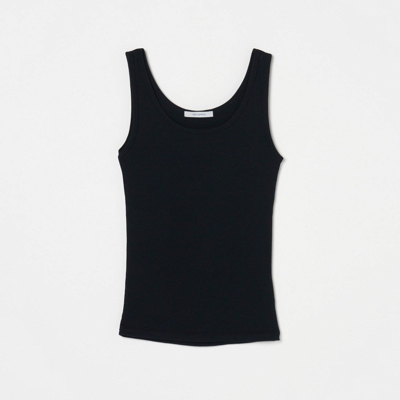 HELIOPOLE RIB TANK TOP エリオポール トップス カットソー・Tシャツ ブラック ベージュ ホワイト グレー