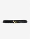 Maison Kitsune Maison Kitsune/(W)PROFILE FOX LEATHER BELT メゾン キツネ ファッション雑貨 ベルト レッド ブラック【送料無料】