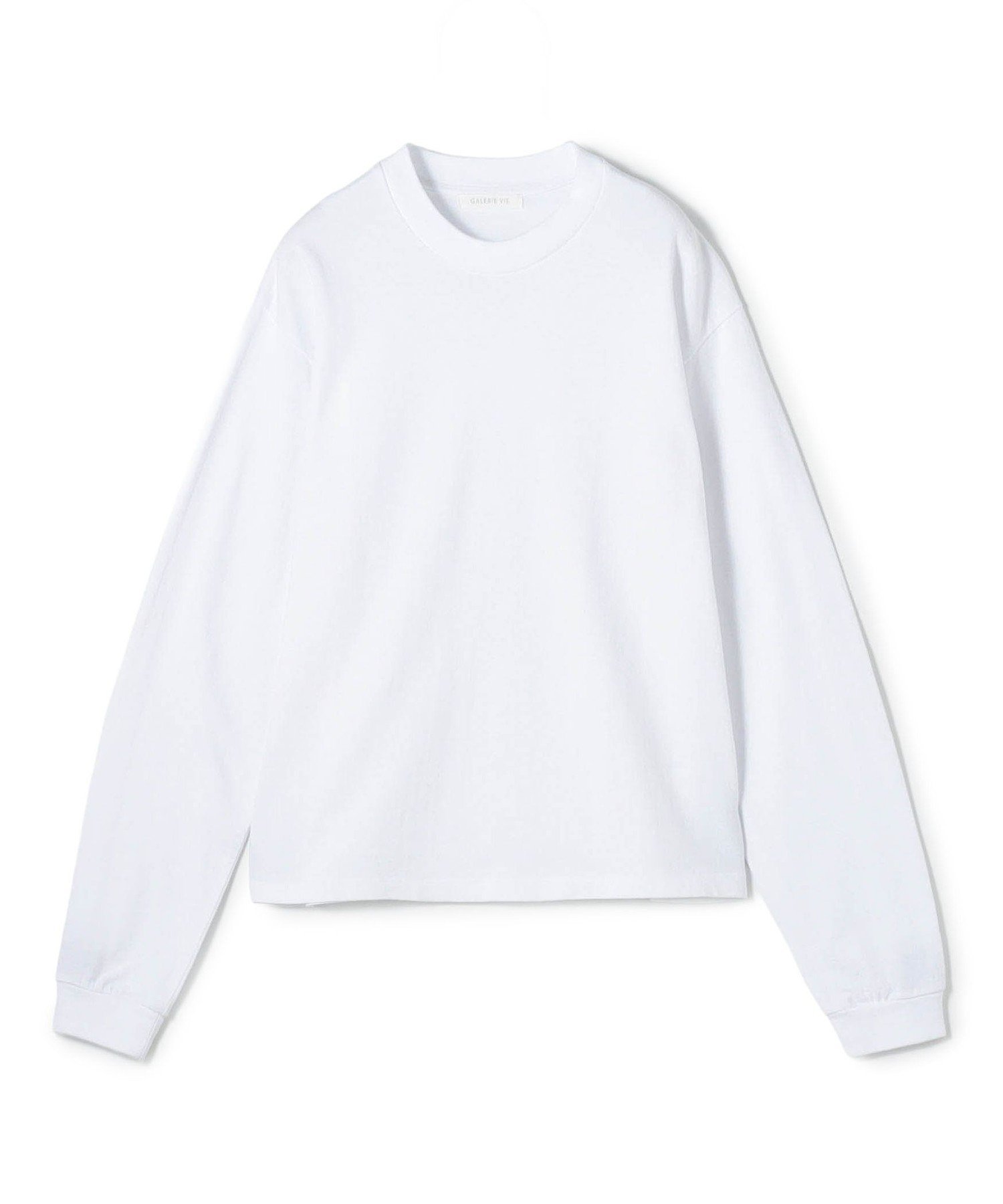 コットン吊り天竺 ロングスリーブプルオーバー トゥモローランド トップス カットソー・Tシャツ ネイビー ホワイト ブラック