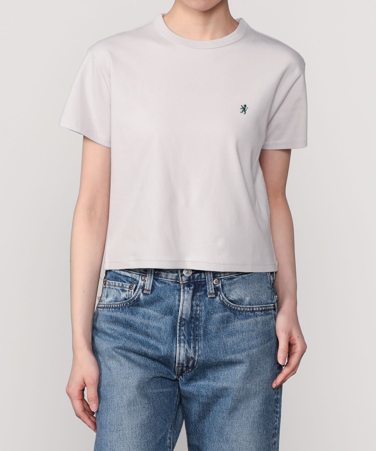 Bshop Gymphlex ｜ スムースコットン コンパクトTシャツ WOMEN ビショップ トップス カットソー・Tシャツ グレー