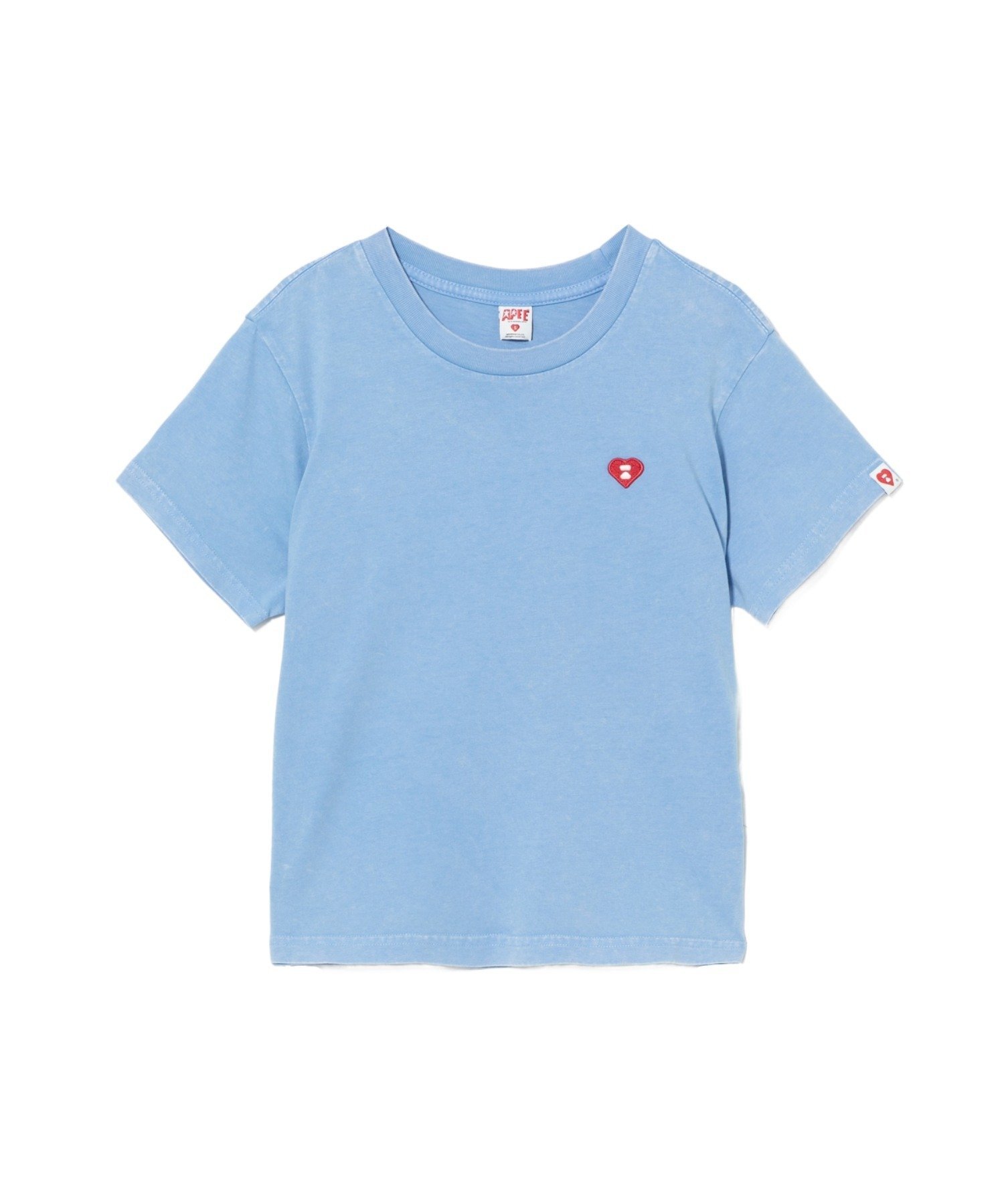 HEART BADGE CROP TEE #2 ア ベイシング エイプ トップス カットソー・Tシャツ ピンク オレンジ イエロー