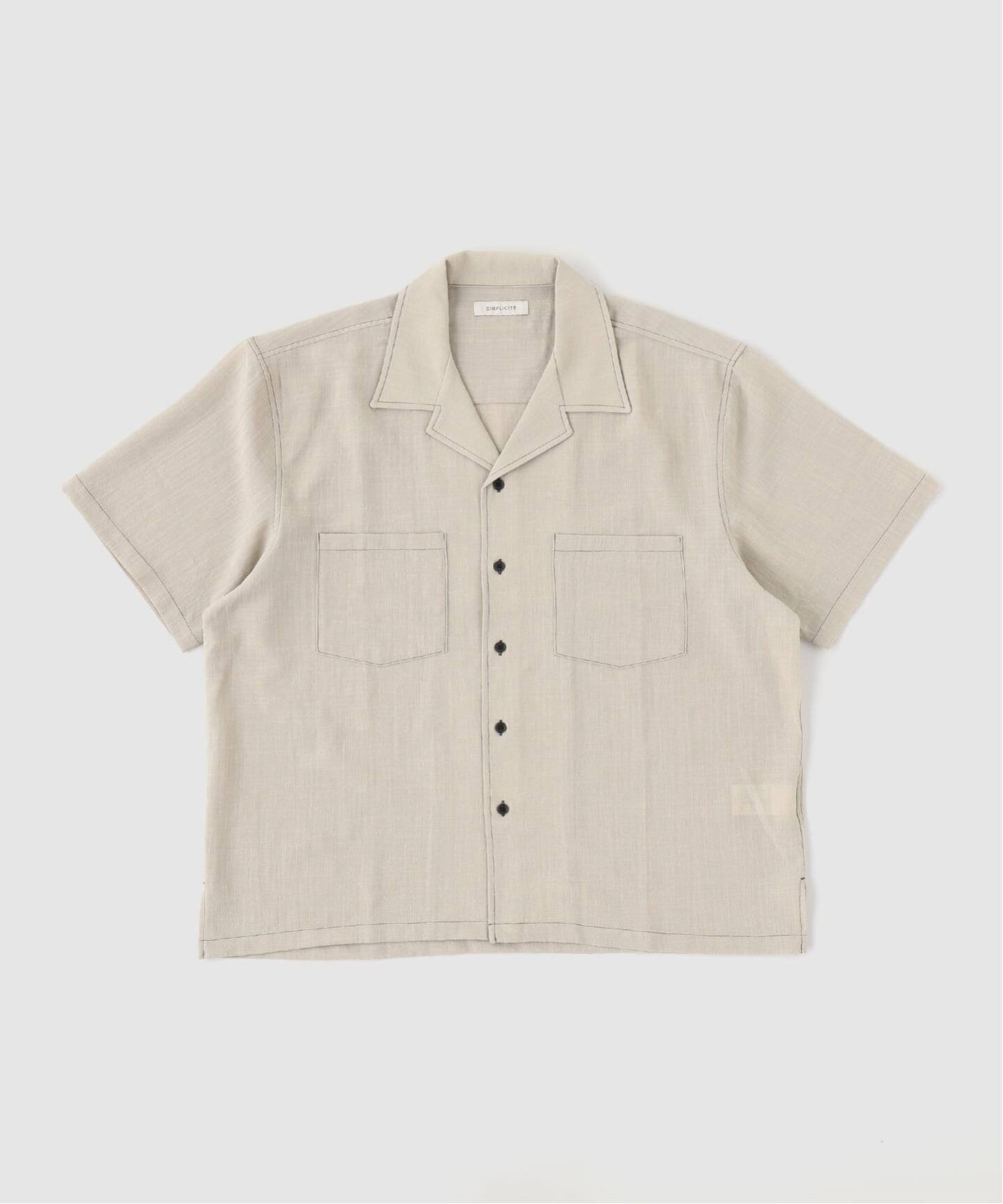 【SALE／30%OFF】B.C STOCK スラブストレッチステッチシャツ ベーセーストック トップス シャツ・ブラウス ベージュ ブラック【送料無料】