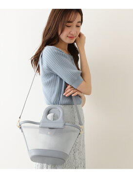 【SALE/50%OFF】NATURAL BEAUTY BASIC チュールバケツミニトート ナチュラルビューティベーシック バッグ トートバッグ ホワイト ベージュ ブルー