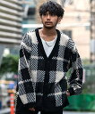 【SALE/5%OFF】SB select SB select 総柄シャギーニットVネックカーディガン シルバーバレット トップス カーディガン ブラック パー...