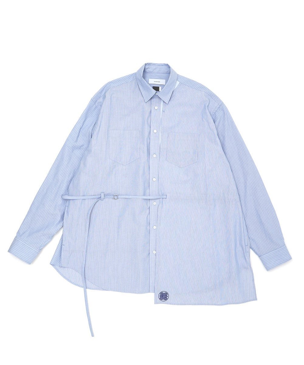 【SALE／30 OFF】FACETASM (U)ASSYMETRICAL BELTED SHIRT ファセッタズム トップス シャツ ブラウス ブルー【送料無料】