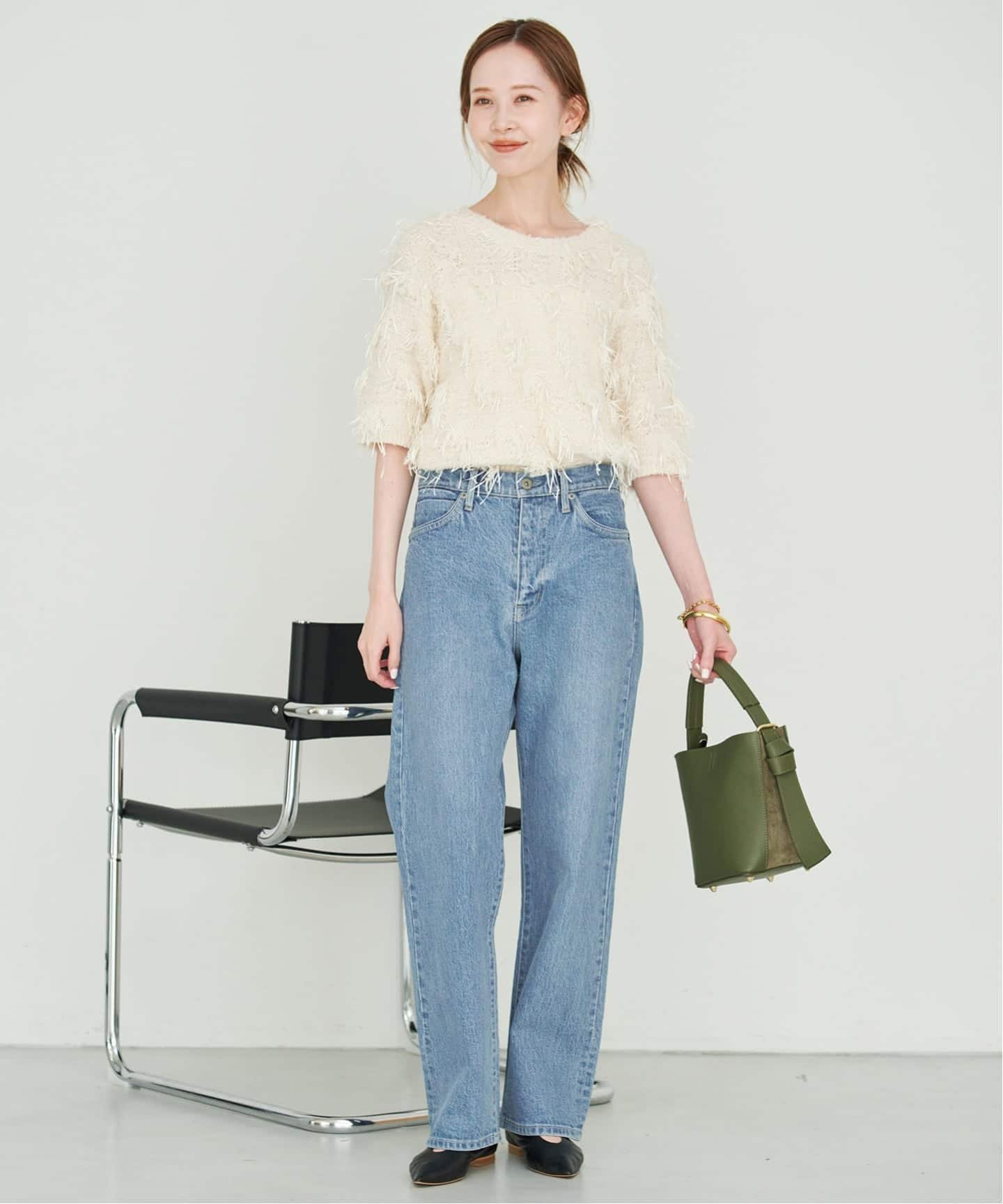 SLOBE IENA 《3サイズ展開/追加6》LE DENIM ストレートデニムパンツ スローブ イエナ パンツ ジーンズ・デニムパンツ ブルー