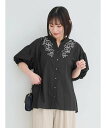 Re-J&SUPURE コード刺繍パフスリーブスキッパーシャツ リジェイアンドスプル トップス シャツ・ブラウス ホワイト【送料無料】(4)
