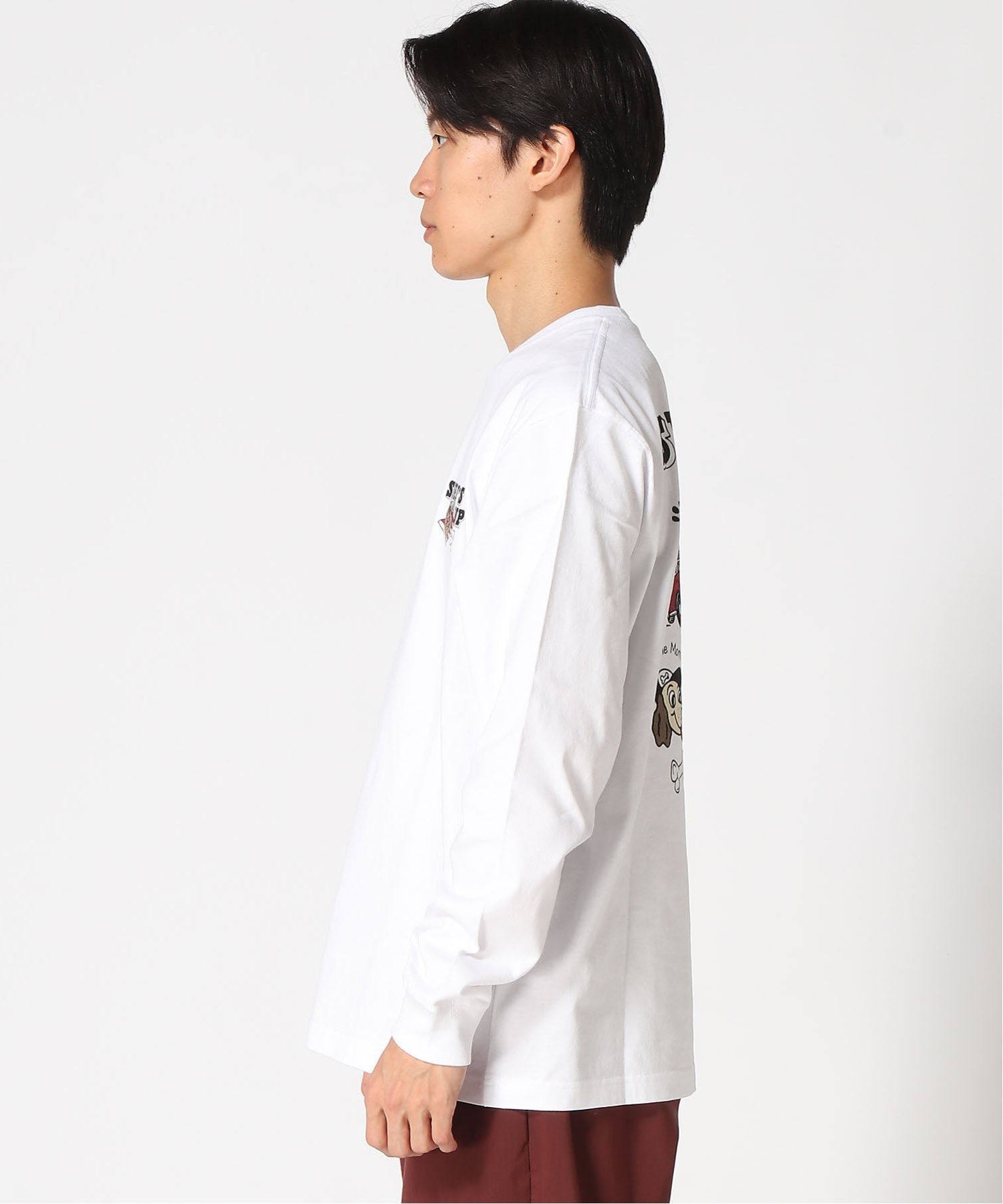 SURF'S UP SURF'S UP/(M)LS プリント TEE フララニハワイ トップス カットソー・Tシャツ ホワイト ベージュ