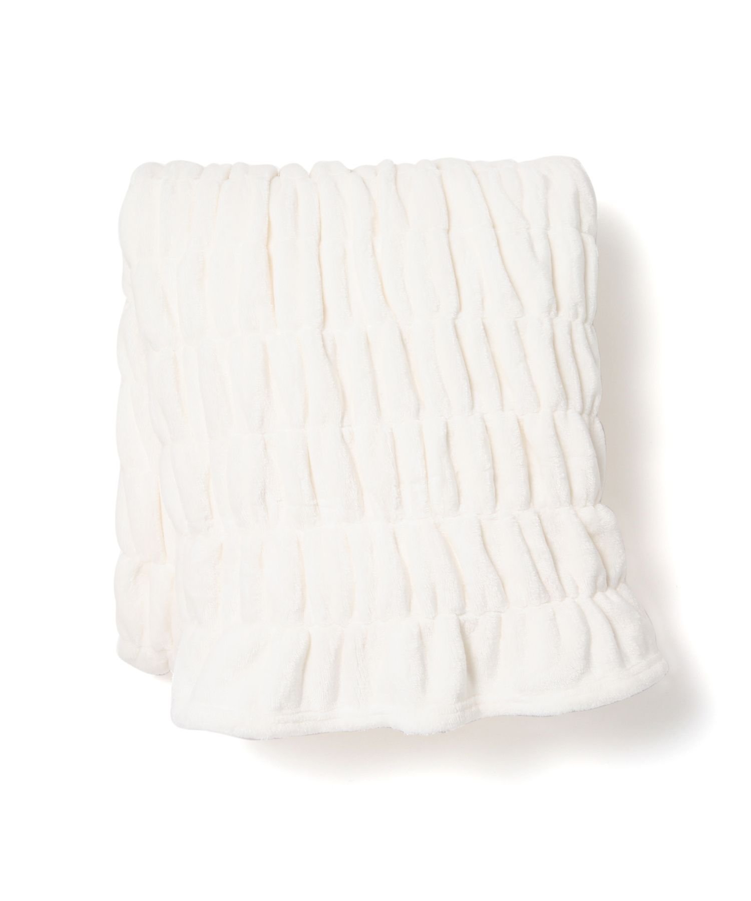 Francfranc フラッフィーリップル スロー(ひざ掛け) 1700*1300 アイボリー フランフラン インテリア・生活雑貨 ブランケット・ひざ掛け ホワイト【送料無料】