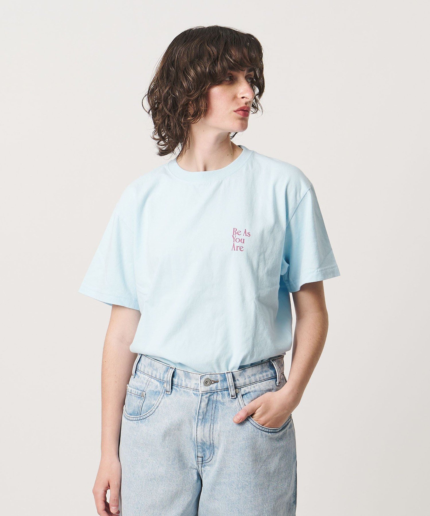 6(ROKU) ＜ROKU＞BE AS YOU ARE Tシャツ ビューティー＆ユース　ユナイテッドアローズ トップス カットソー・Tシャツ ブルー パープル【送料無料】