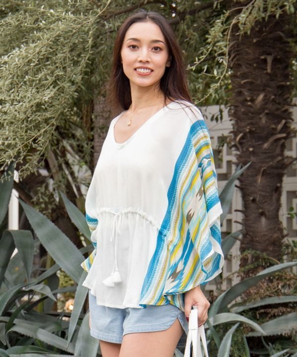 Kahiko 【カヒコ】【UVカット加工】レアレアトップス アミナコレクション トップス その他のトップス ホワイト ブラック ブルー イエロー