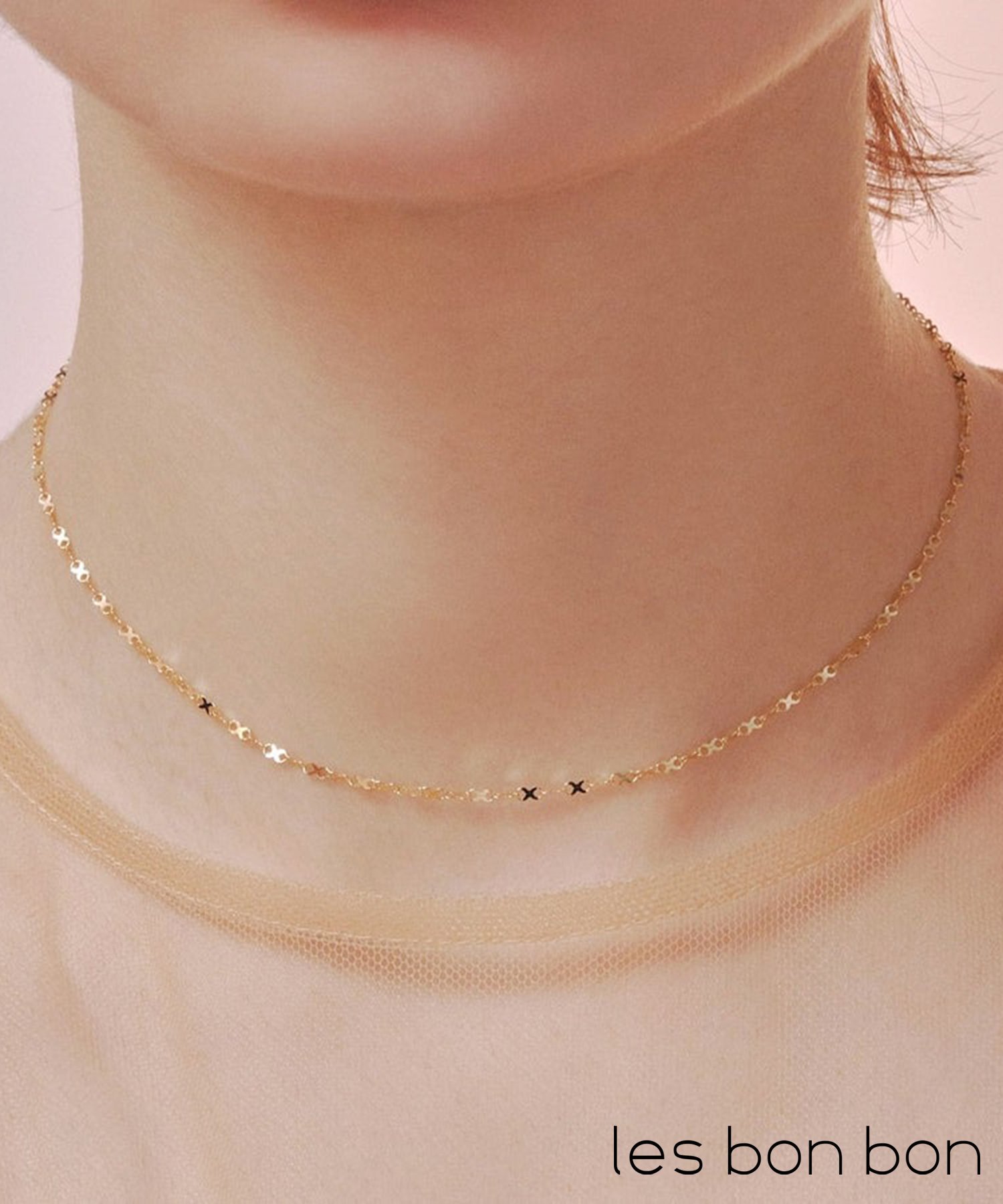 les bon bon les bon bon/infinite choker インフィニティ チョーカー 10金 K10 10K ジュエリー ギフト MADE IN JAPAN 日本製 ルボンボン BOB367 セットアップセブン アクセサリー・腕時計 チョーカー ゴールド【送料無料】