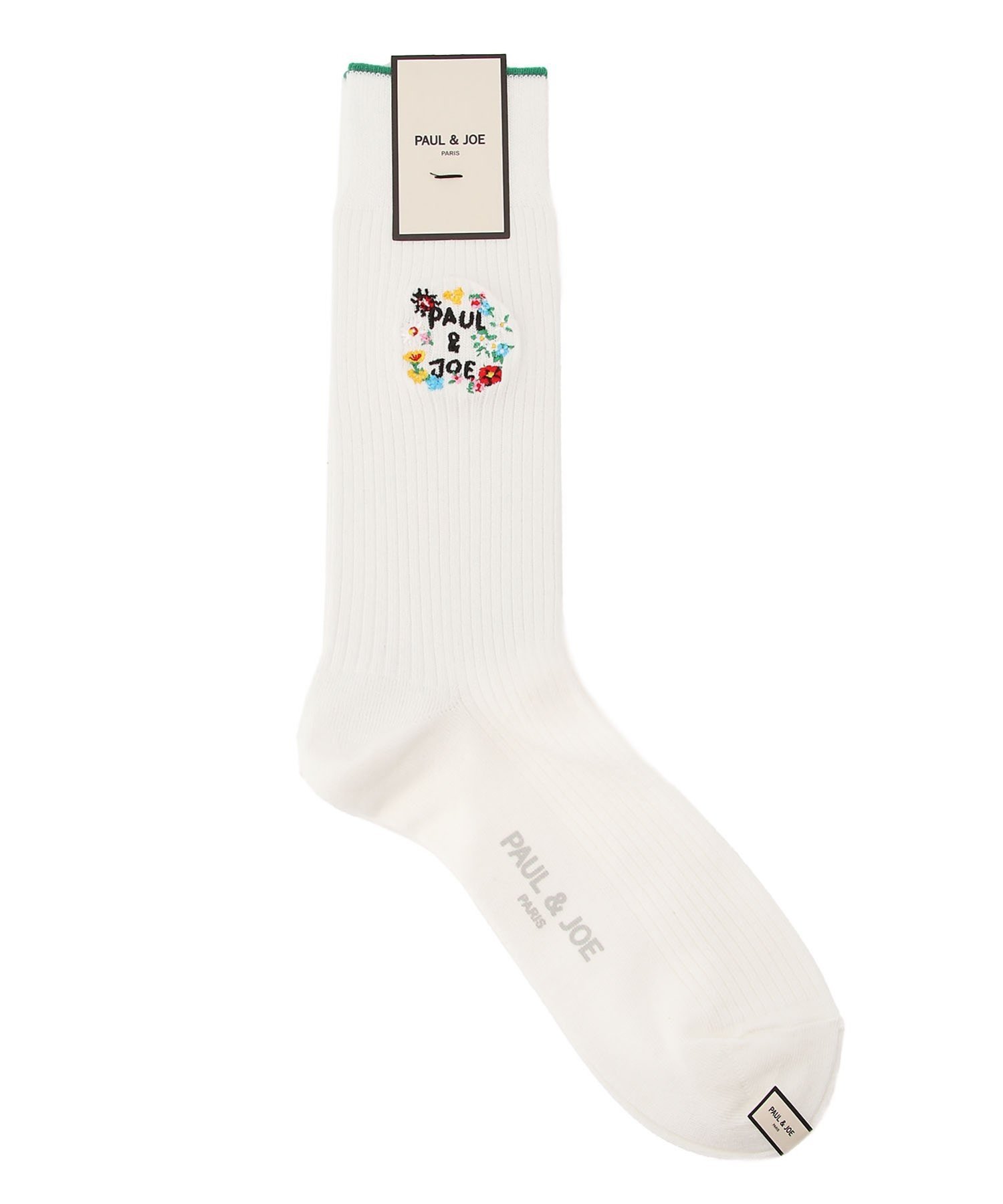 【SALE／53%OFF】PAUL & JOE (M)ポール&ジョー/ポール & ジョー ロゴ刺繍クルー丈ソックス ボディライ..