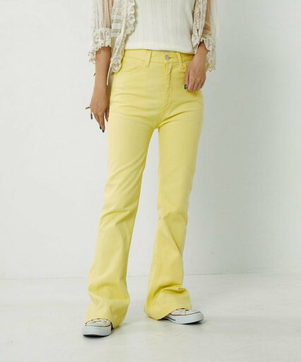 【SALE/50%OFF】HOLIDAY HIGH WAIST SKINNY FLARE DENIM PANTS フリークスストア パンツ ジーンズ・デニムパンツ イエロー【送料無料】 【SALE/50%OFF】HOLIDAY HIGH WAIST SKINNY FLARE DENIM PANTS フリークスストア パンツ ジーンズ・デニムパンツ イエロー【送料無料】