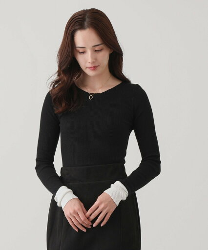 【SALE/50%OFF】JAYRO 袖切り替え配色リブニット ジャイロ トップス ニット ホワイト ブラック グレー 【SALE/50%OFF】JAYRO 袖切り替え配色リブニット ジャイロ トップス ニット ホワイト ブラック グレー