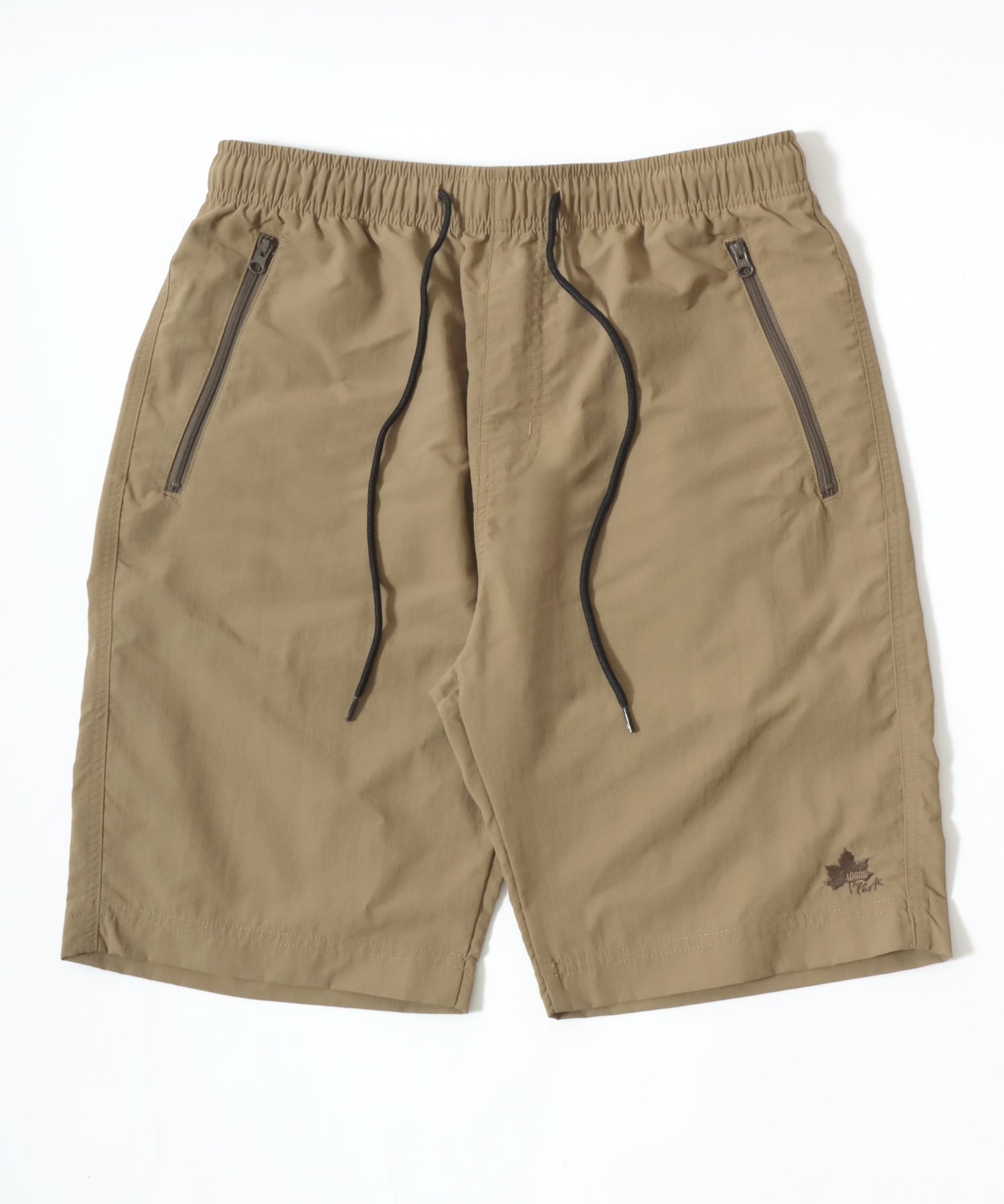 【SALE/36% OFF】LOGOS LOGOS Park Water-repellent Nylon Amphibious Shorts with Logo Embroidery - Plain Design - Women's & Men's - Available in Wine Red, Orange, Beige, Green, Blue, Black, and Navy.