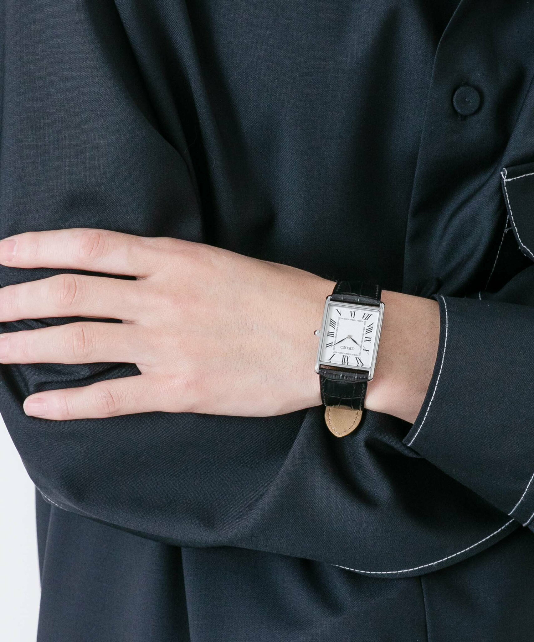 NANO universe SEIKO/セイコー コラボレーション スクエア ブラック ナノユニバース アクセサリー・腕時計 腕時計【送料無料】