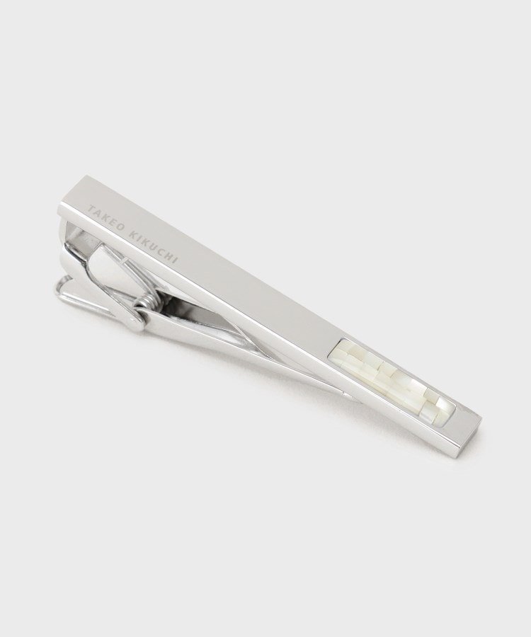 TAKEO KIKUCHI オーバーモザイクシェルタイバー タケオキクチ アクセサリー・腕時計 その他のアクセサリー・腕時計 ブラック シルバー【送料無料】