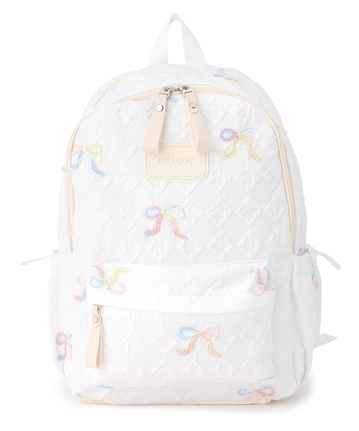 FReePLACe FReePLACe/(W)リボン刺繍リュックサック ミニョントレフル ルームヨンマルサンセレクティッド バッグ リュック・バックパック ホワイト ピンク ブルー