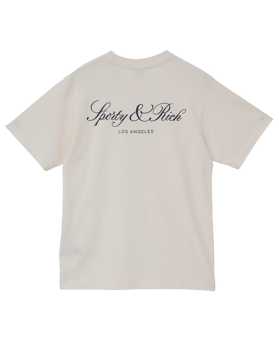 martinique 【Sporty&Rich/スポーティアンドリッチ】Vendome LA Tshirtアイボリー マルティニーク トップス カットソー・Tシャツ ホワイト