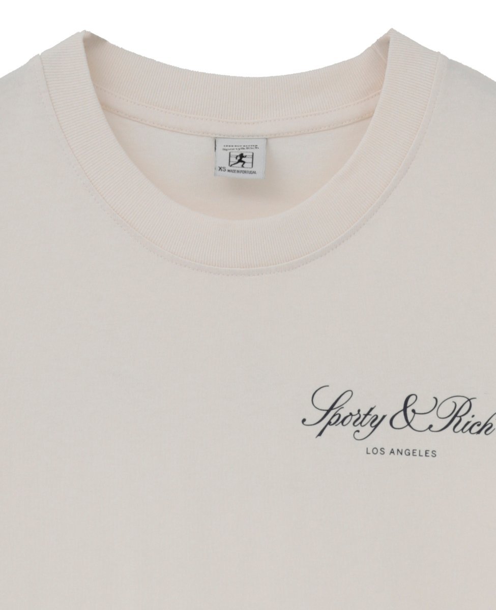 martinique 【Sporty&Rich/スポーティアンドリッチ】Vendome LA Tshirtアイボリー マルティニーク トップス カットソー・Tシャツ ホワイト