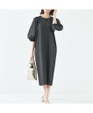abahouse mavie 【エニデイカセット】シアー袖切替ワンピース アバハウス マヴィ ワンピース・ドレス シャツワンピース ブルー ホワイト グレー ネ...