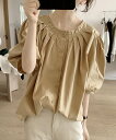 【SALE/36%OFF】Dewlily 【Dewlily】パフスリーブタックブラウス アミュレット トップス シャツ・ブラウス ホワイト ベージュ【送料無料】(4)