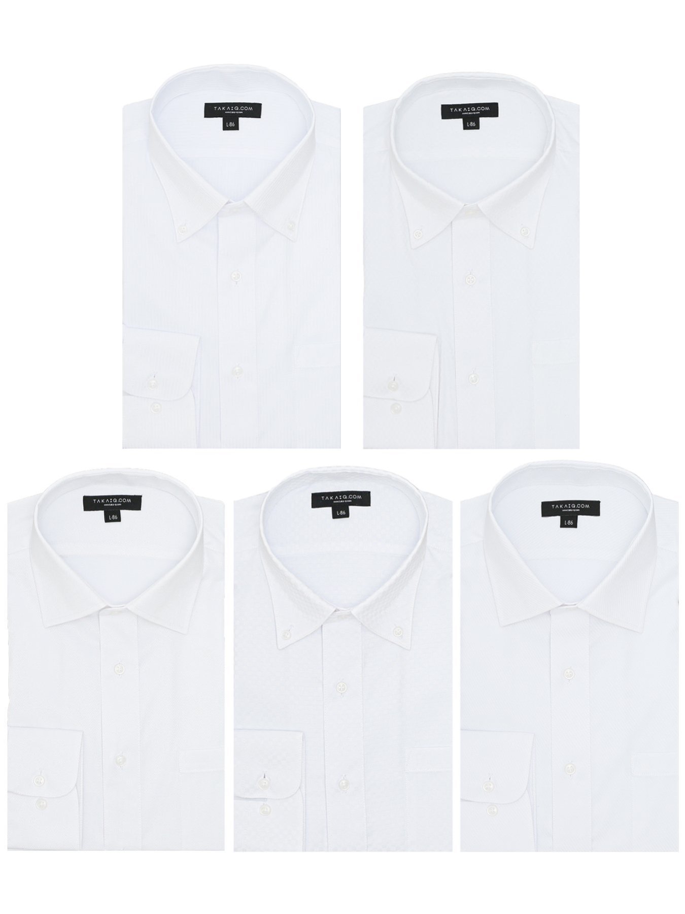 【SALE/20%OFF】TAKA-Q 【WEB限定】形態安定 吸水速乾 スタンダードフィット 長袖シャツ5枚セット 白 シャツ メンズ ワイシャツ ビジネス ...