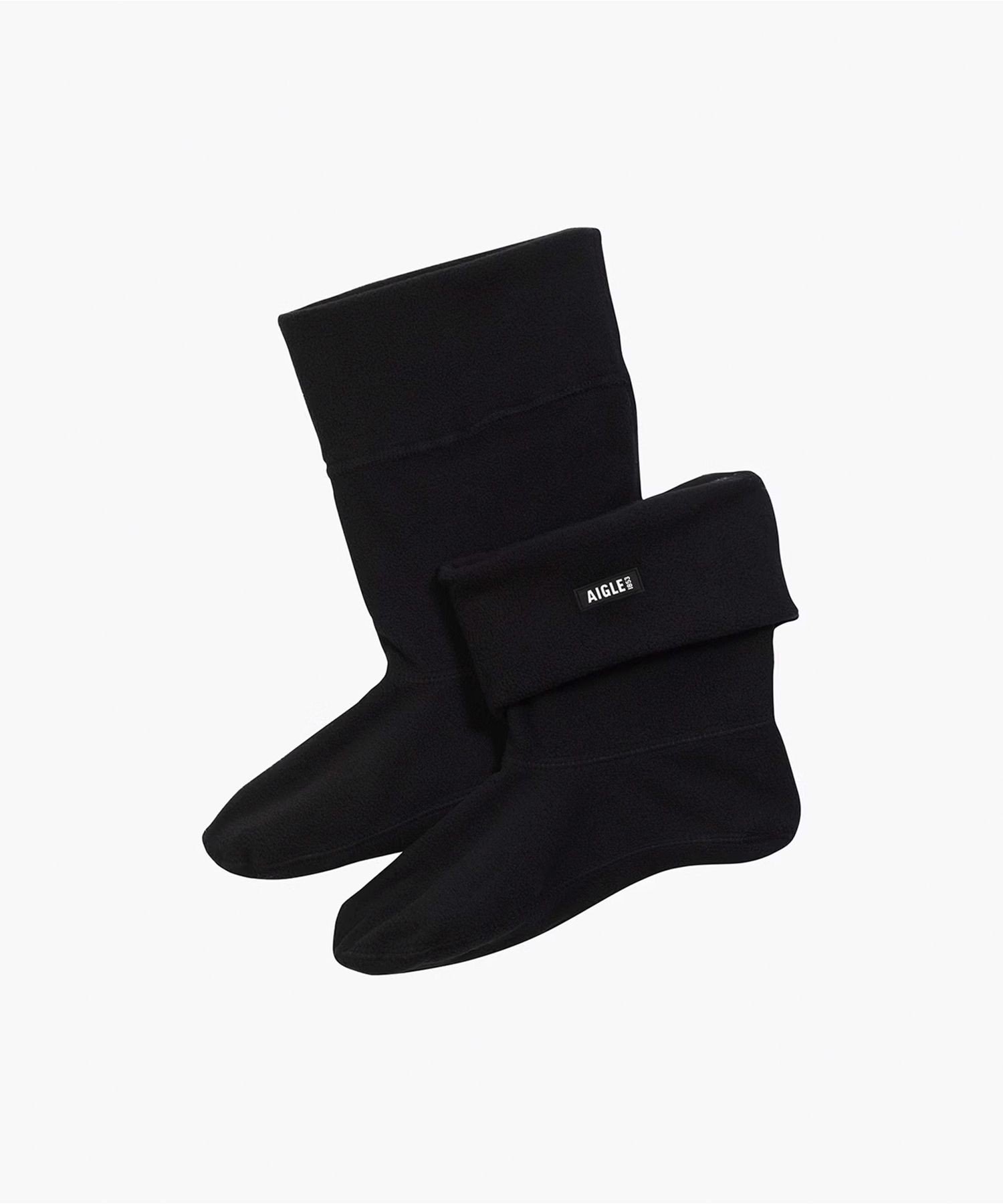 AIGLE カフ付きブーツ用フリース ショートブーツウォーマー エーグル 靴下・レッグウェア 靴下 ホワイ..