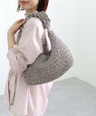 T.S.L 【デイリー/カゴバッグ/ミディアムサイズ】ペーパーギャザーショルダーバッグ トライシル バッグ かごバッグ ベージュ ブルー グレー【送料無料】