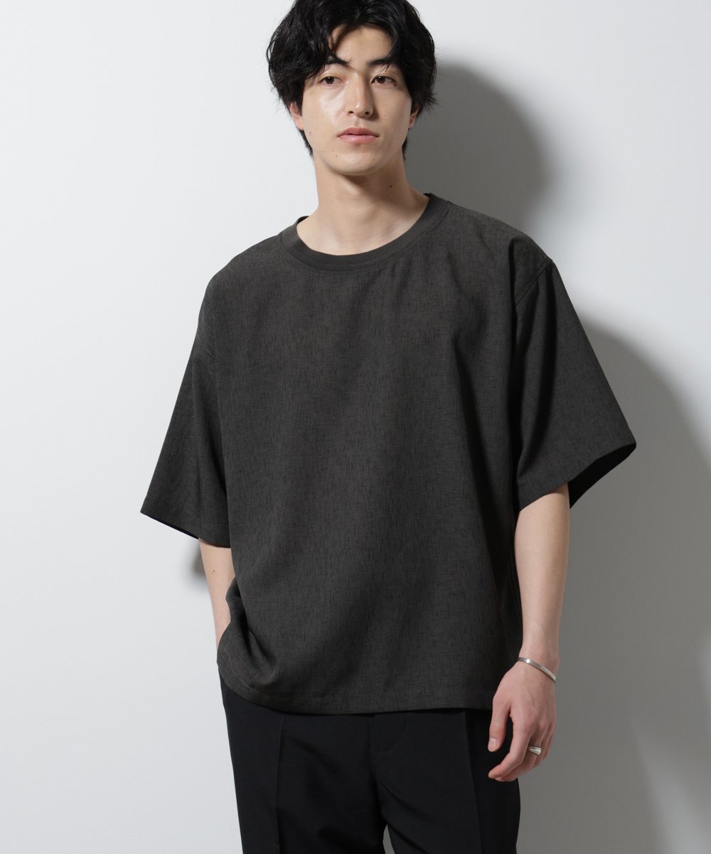 【SALE／30%OFF】NANO universe テックリネン布帛Tシャツ 半袖 ナノユニバース トップス カットソー・Tシャツ ブラウン ネイビー ホワイト グレー【送料無料】 stylife-15095594 Rakuten Fashion サンプル画像2