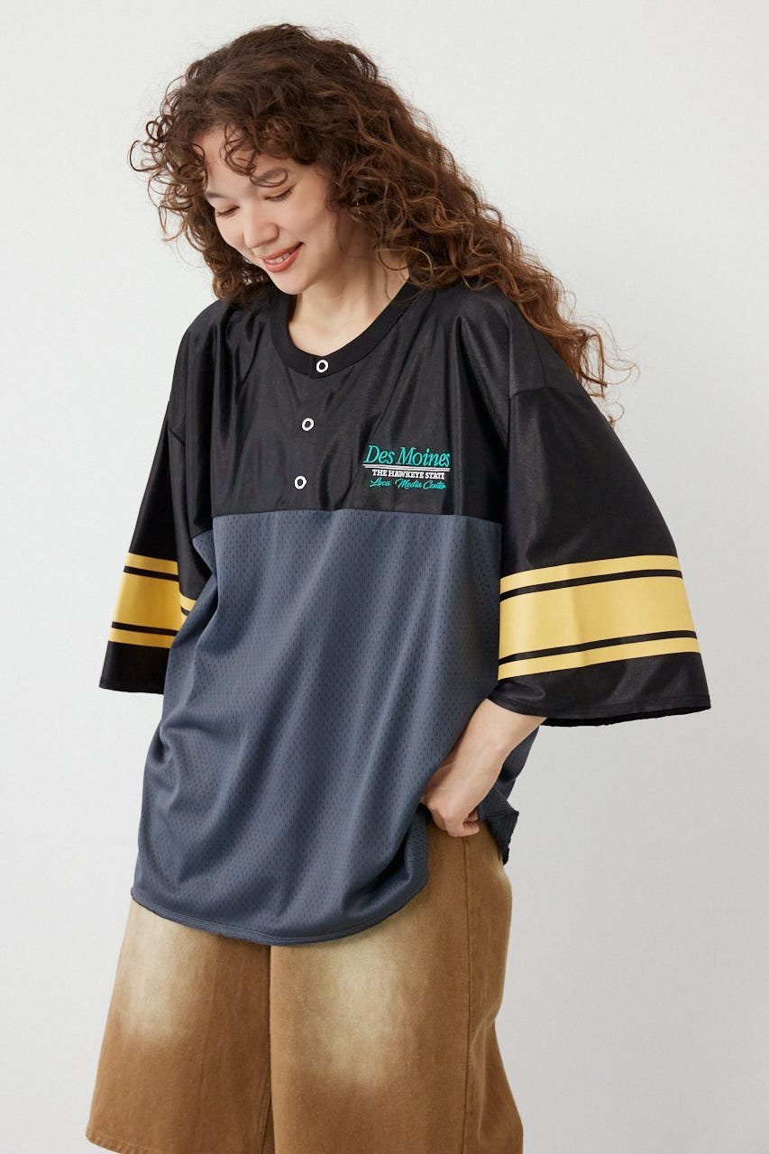 RODEO CROWNS WIDE BOWL リメイク 2WAY GAMEトップス ロデオクラウンズワイドボウル トップス カットソー・Tシャツ ネイビー ブラック ホワイト