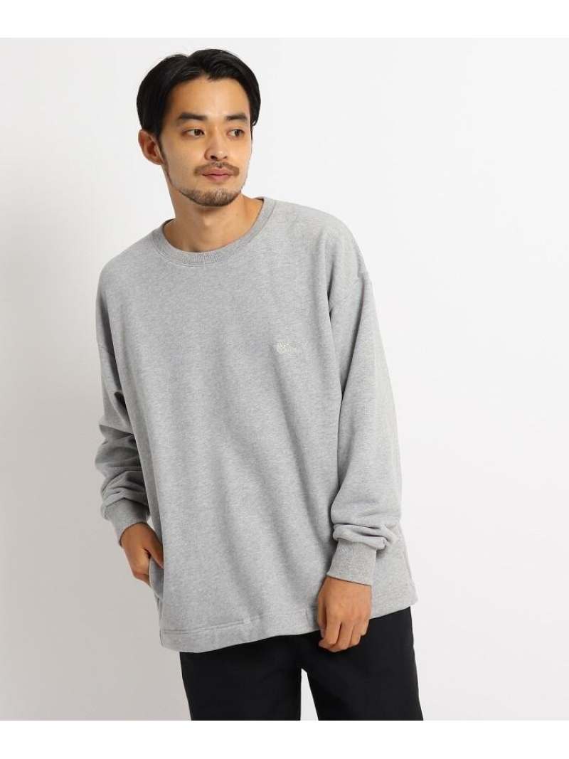 【SALE／51%OFF】BASECONTROL ワイドシルエット クルーネックスウェット ベース ステーション カットソー パーカー グレー ブラック ベージュ レッド