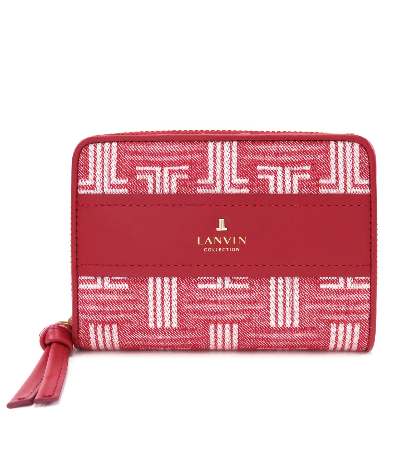 ランバン オン ブルー 二つ折り財布 レディース LANVIN COLLECTION ジーンパース ラウンドファスナー二つ折り財布 マルショウ エンドウ 財布・ポーチ・ケース 財布 レッド ベージュ ネイビー【送料無料】