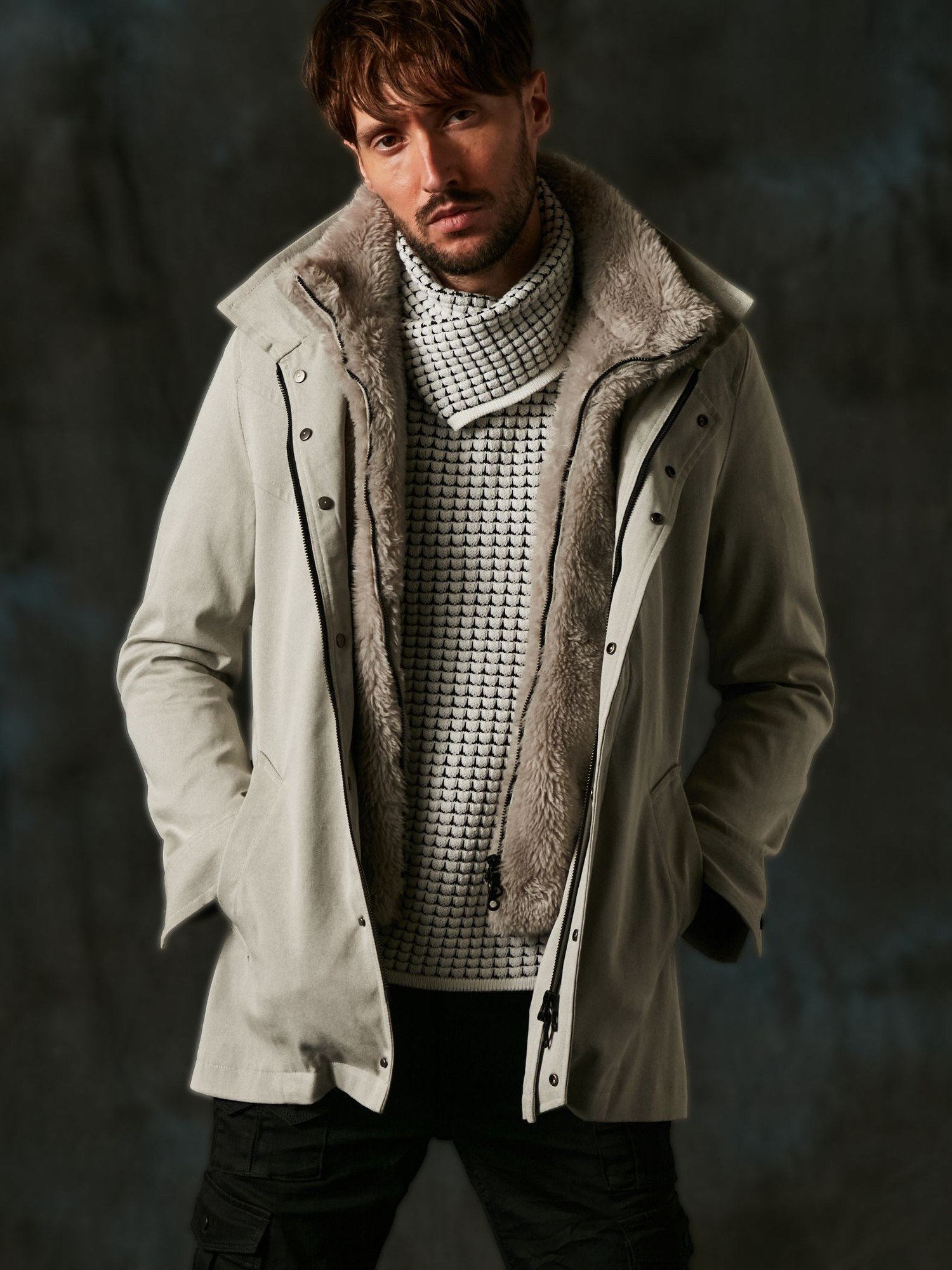 【SALE/30%OFF】HIDEAWAYS NICOLE フード着脱2WAYスタンドコート ニコル ジャケット・アウター ミリタリージャケット ブラック ブラ...